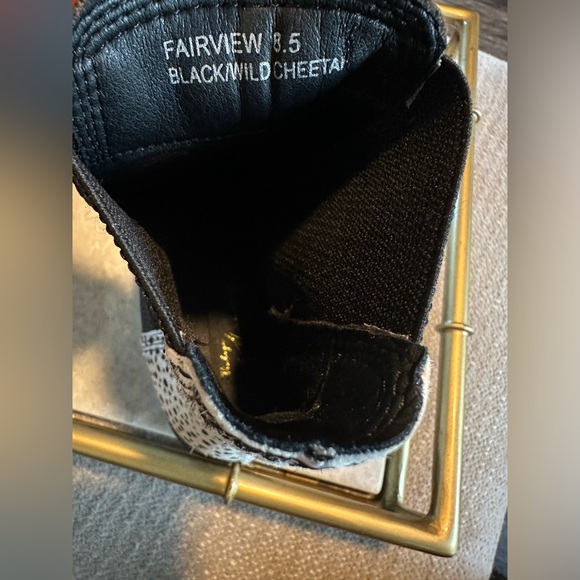 NEW Vintage Havana Fairview Black Bootie with Cheetah print detail - Picture 5 of 8